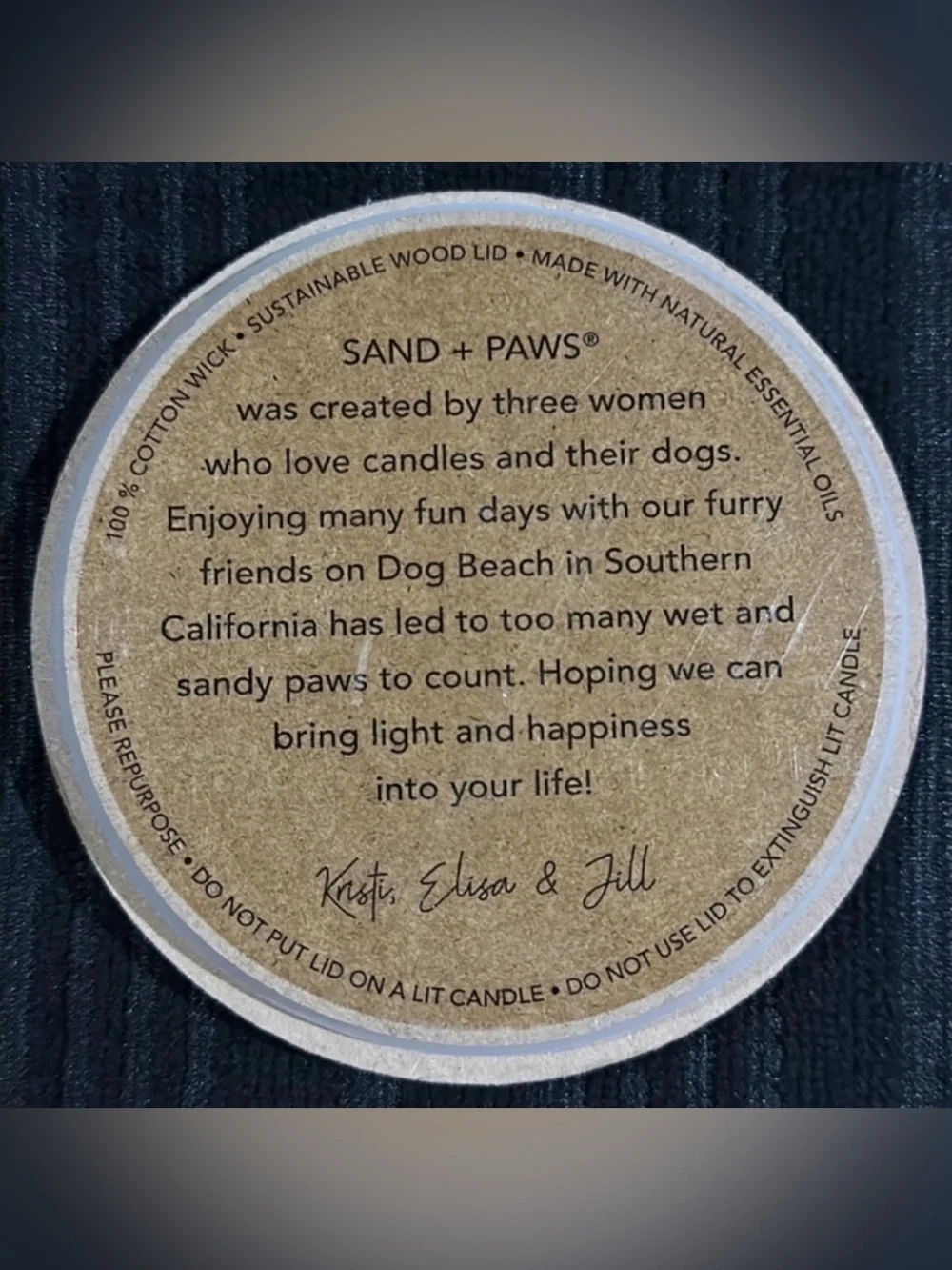 Sand + Paws Honeycrisp Harvest 12oz. 2-Wick Candle~NEW!